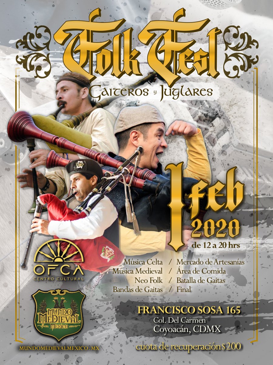 Ven al Folk Fest esté 1 de Feb. en el OFCA Coyoacan
