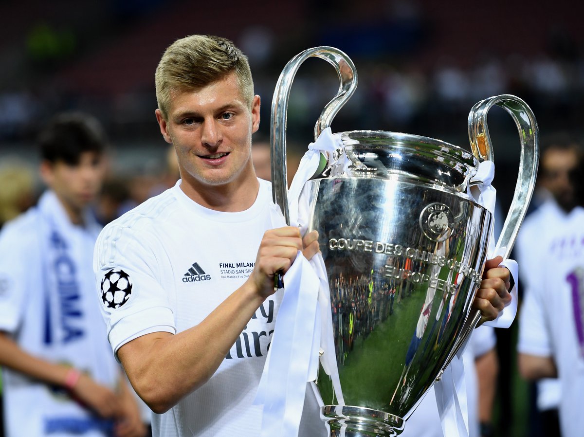 ChampionsLeague's tweet photo. Happy birthday, four-time #UCL winner Toni Kroos! 🥳 https://t.co/bU5MOO2AK2
