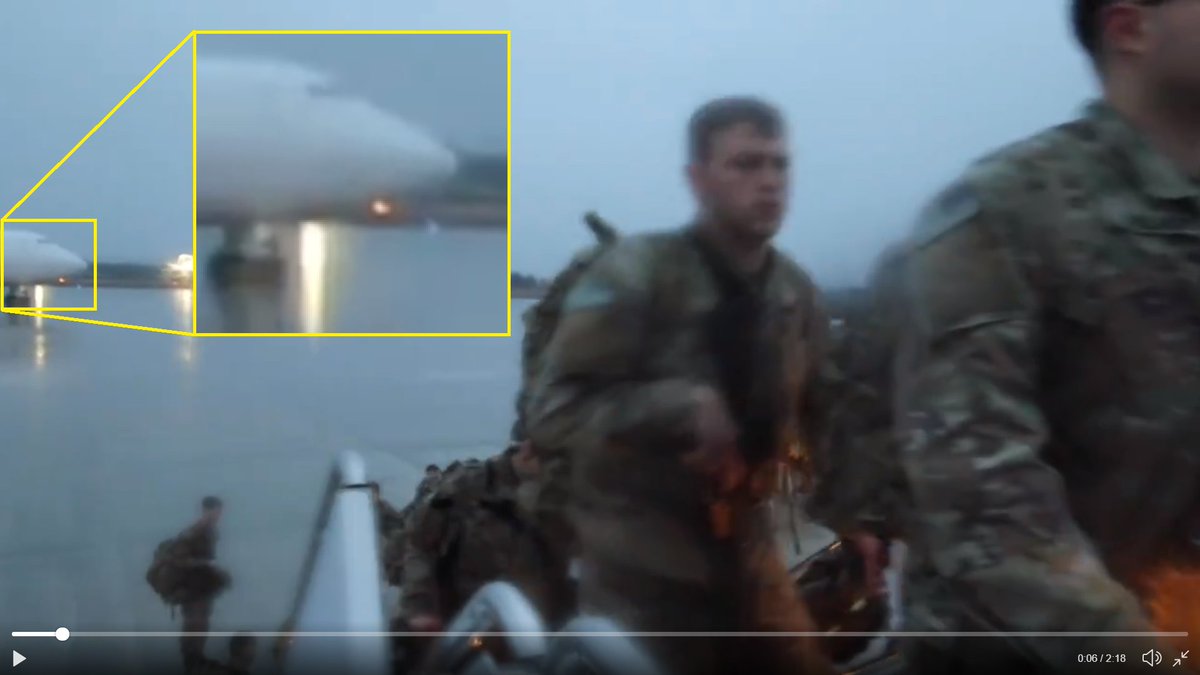 Gerjon_'s tweet photo. Video at Pope AAF shows:
1) #CMB597 N758MA, currently over France, from Pope AAF;
2) An Atlas Air Boeing 747, most likely N263SG, currently over the Atlantic as #GTI8960, to change into a CMB flight number after refueling at Frankfurt #Hahn.
Both containing troops for #Iraq. https://t.co/SIYf68evgW
