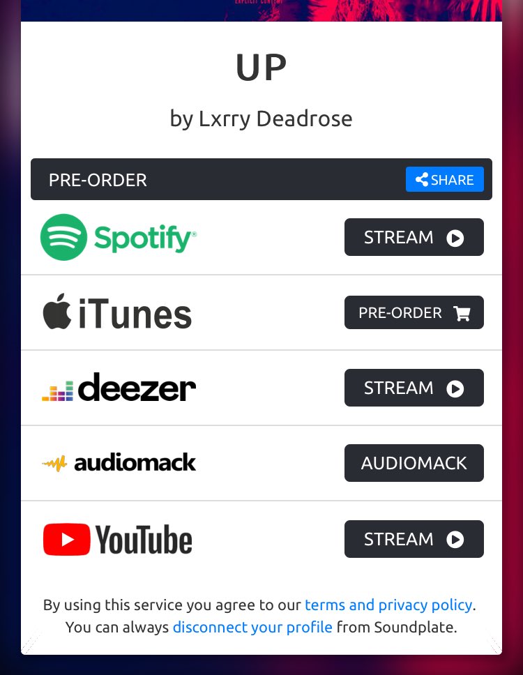 Up is now available for streaming on all platforms
Smartlink: snd.click/pNb