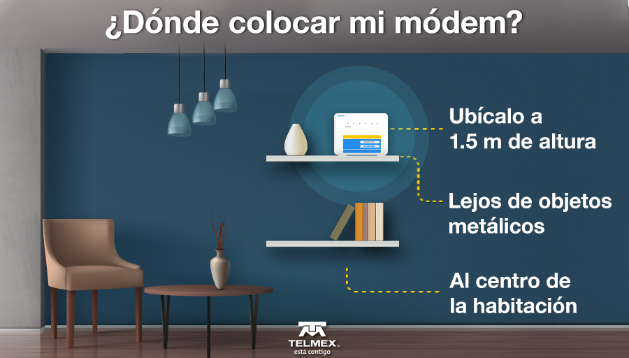 TELMEXSoluciona's tweet photo. Optimiza el funcionamiento de tu módem siguiendo estas recomendaciones. #SoluciónWiFi https://t.co/1XbpIySCTV