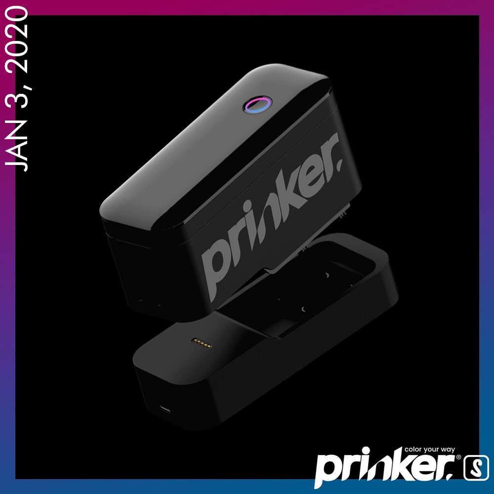 prinkerofficial's tweet photo. We’re excited to announce the launch of a long awaited consumer version of Prinker called Prinker S and cosmetic gradient Black Ink. Now available on our online store https://t.co/XDnbD1Y7ur. Coming soon on Amazon.

#prinker #coloryourway #tattoo #temporarytattoo #CES2020 https://t.co/rrR6Pv9yfF