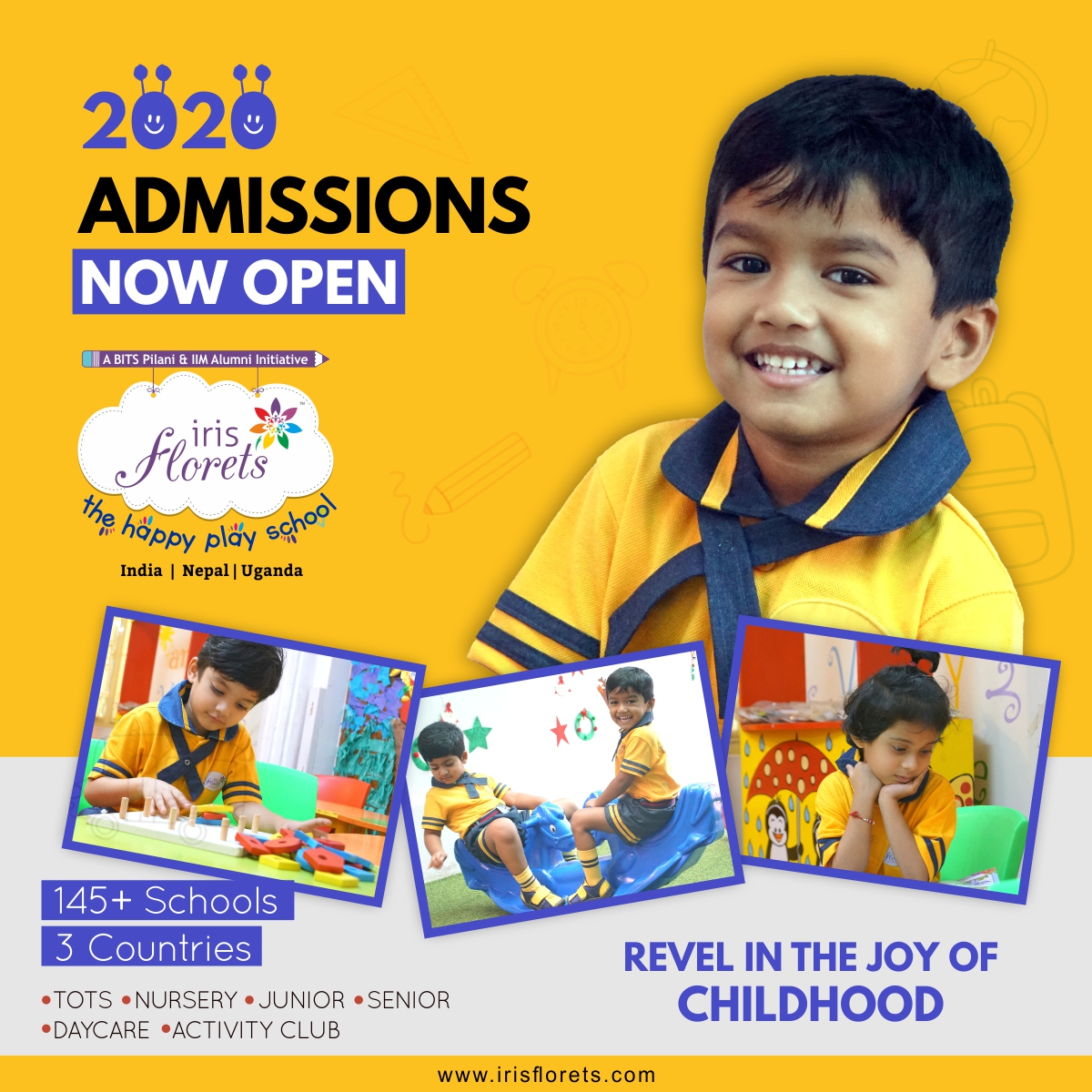 IrisEducare's tweet photo. Iris FLorets -the happy playschool
2020 Admissions open for India's most coveted preschool.
Speak to our counselor at 📞 +91 91330 23399 or Visit https://t.co/UHTnunyh9z for more details.
#irisflorets #iriseducare #bestplayschool #bestpreschool #admissionopen https://t.co/rfuq8icryc