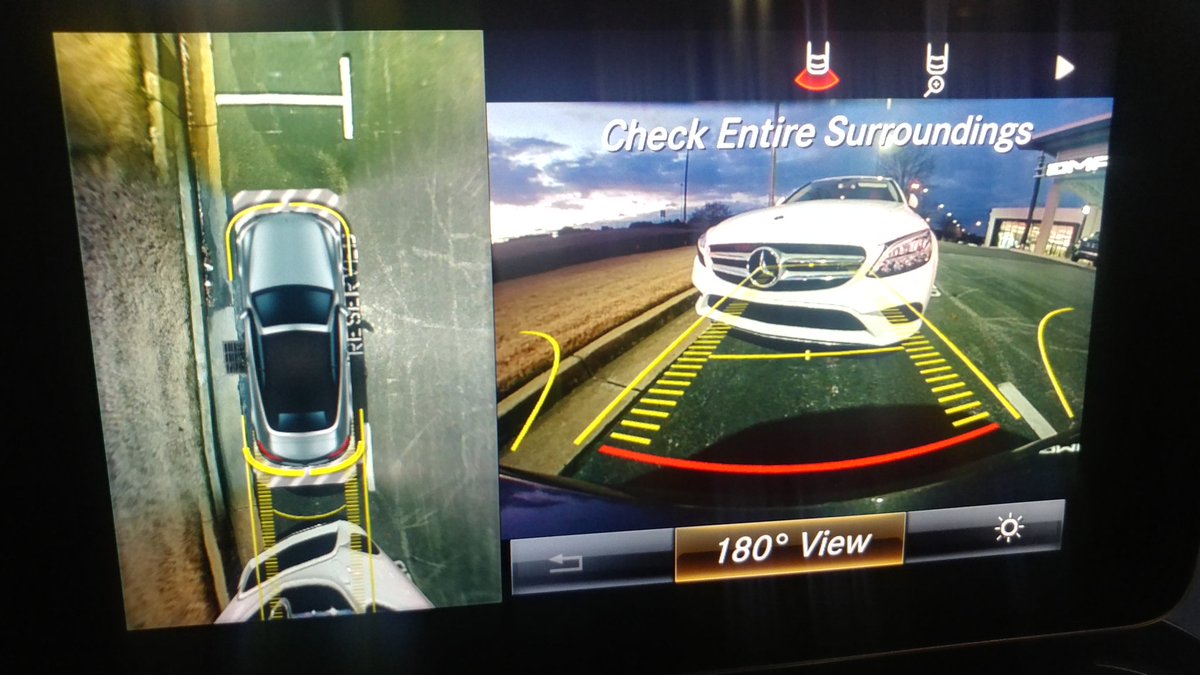 BenzBlogger's tweet photo. My #SurroundView camera is going for the dramatic angles. Probably needs an IG account. #mbusa #C43 #AMG https://t.co/1VziJ7VTMy