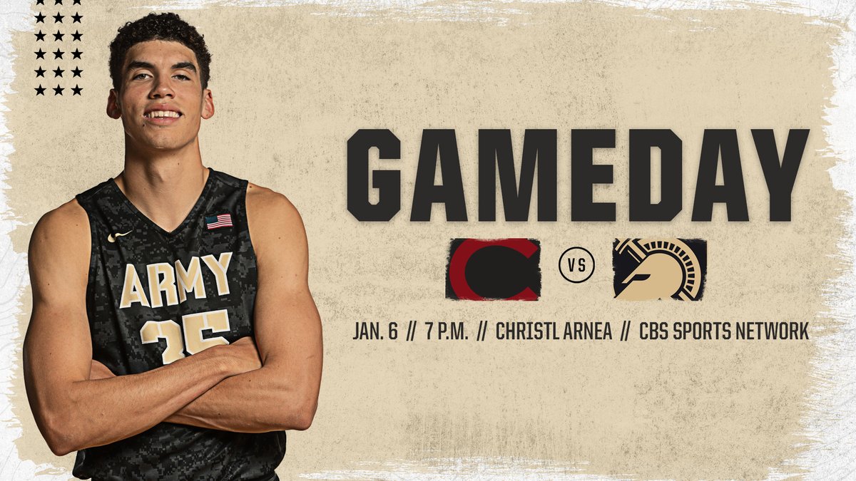 ArmyWP_MBB's tweet photo. Taking on the defending league champs tonight! 
🏀 #GoArmy
📍 Christl Arena
🆚 Colgate
🕖 7 p.m.  
📺 @CBSSportsNet
📊 https://t.co/C2S26GjFj2 
📻 https://t.co/ElikC9i7ue https://t.co/mRIoGCtGli