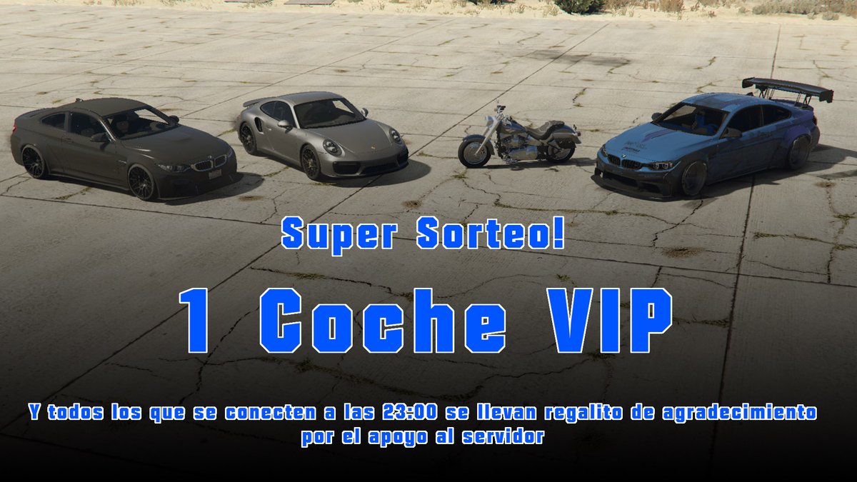 NVidarp's tweet photo. La noche del 5 de Enero se viene un sorteito en Nueva Vida. Se sorteará un coche VIP y todos aquellos que se conecten a las 23:00 recibirán un regalito de agradecimiento por apoyarnos! https://t.co/8LvwB5Pg0M