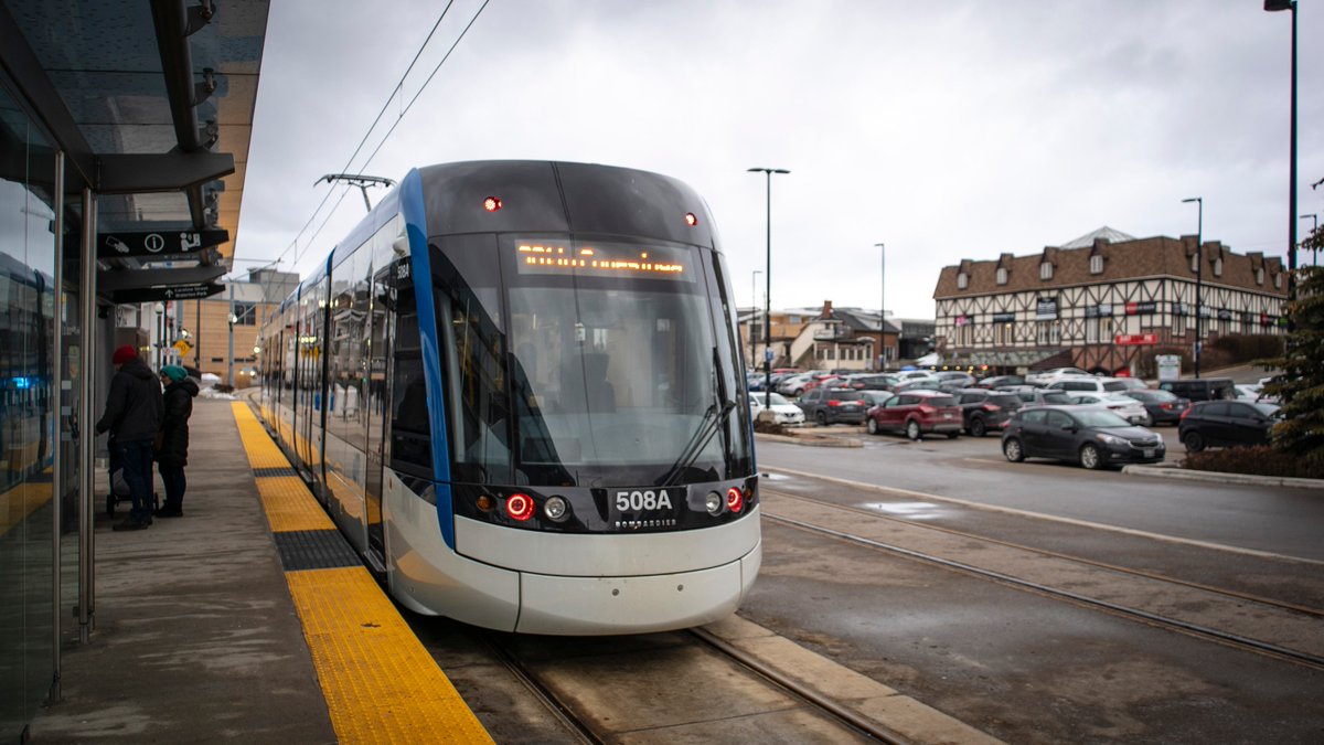 DamianDC7's tweet photo. Highlights of my trip to Kitchener-Waterloo today.
I met up with @JamesBowKWTO to discuss some things, then in my free time, I rode on @rideIONrt for a bit.
First time riding it this decade and since its opening last June.
#IONLRT #ION #GRT #GRTION #Kitchener #Waterloo https://t.co/MzCcswkPAv
