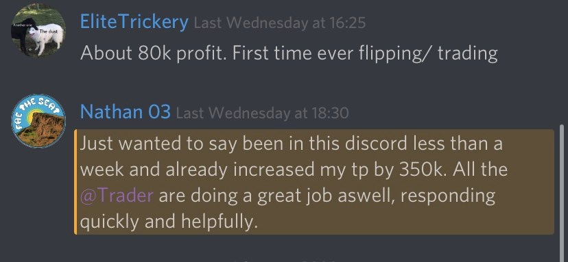 FloFifaTrader's tweet photo. More feedback from the #FUTHUT premium discord! People making plenty of coins! If you’re interested in joining DM me or @TotalSniper2 💰 https://t.co/8MU2oX3hyX