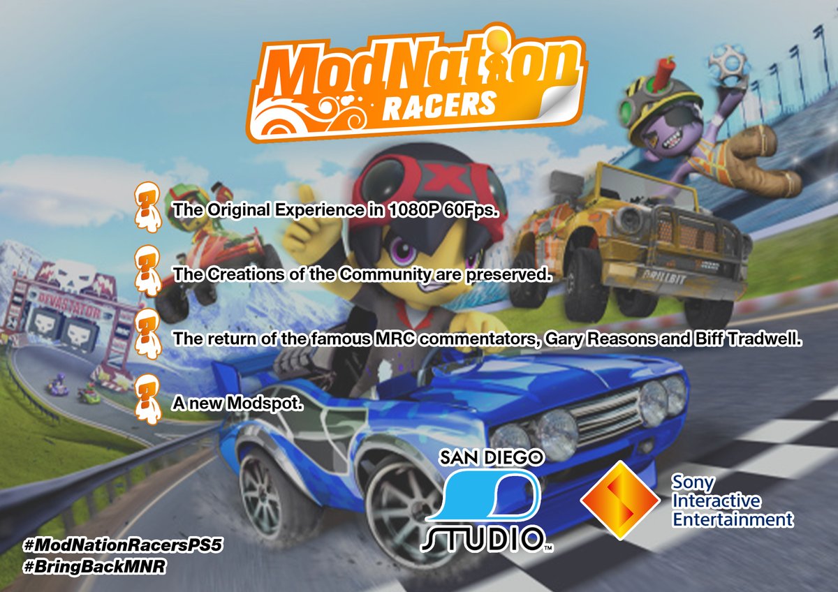 BringBackMNR's tweet photo. RT if you want ModNation Racers to return on PS5!
@PlayStation @PlayStationUK @SonySanDiego @yosp
#ModNationRacersPS5 #BringBackMNR https://t.co/2jMs94AO8h