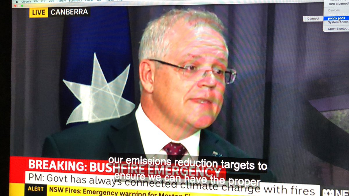 albericie's tweet image. PM says he wants to set the record straight - that his Govt has always made the connection between climate change and extreme weather conditions