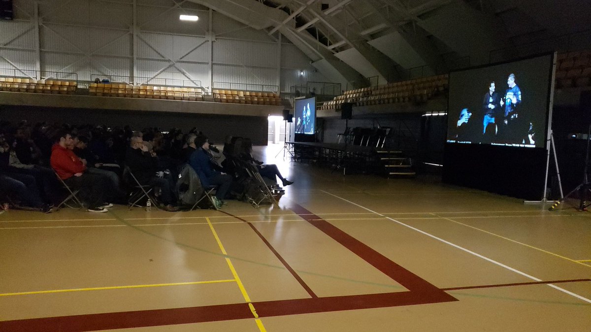 2609 is excited for #INFINITERECHARGE. Watching the release at @ConestogaC @CANFIRST