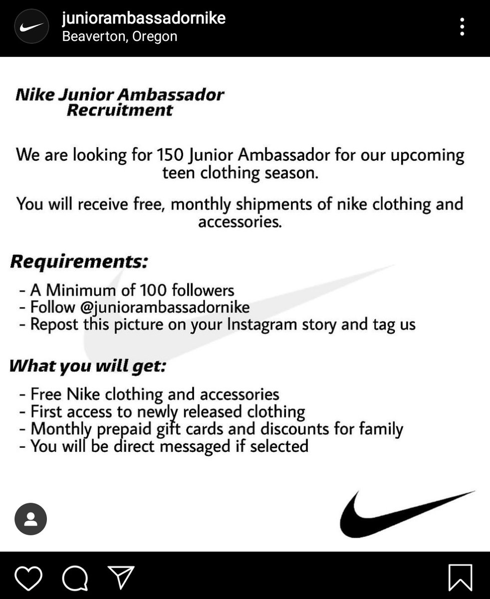 nike junior ambassadors