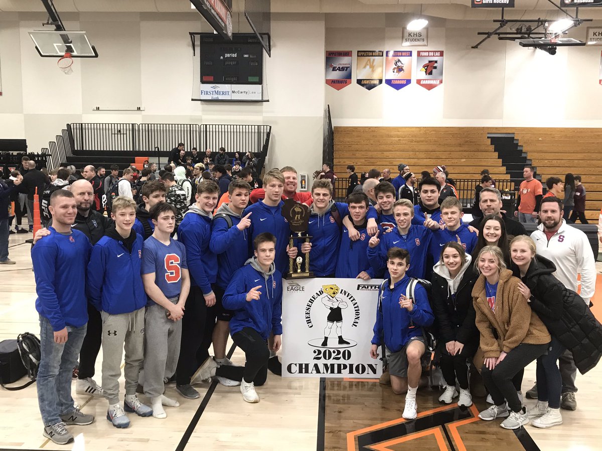 Cheesehead_HS's tweet photo. Congrats to @simleywrestling for taking home 1st place in the 22nd Annual #CheeseheadInvitational with a score of 614.5 points! 

Safe travels home, hope to see you back next year! https://t.co/q69NZ1aIPT