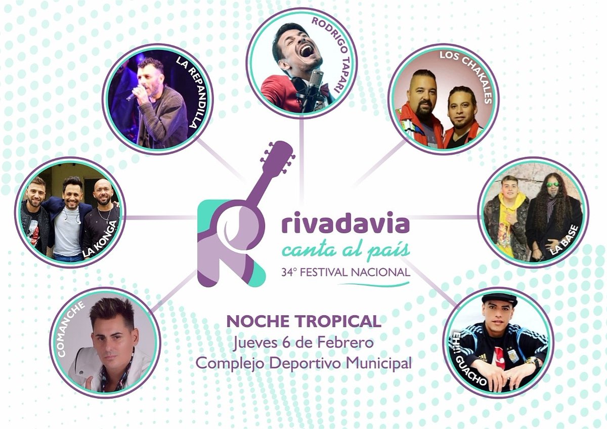 Se armo la grilla de la noche Tropical de RIVADAVIA CANTA AL PAÍS 2020
06 de Febrero
TREMENDO..!!!