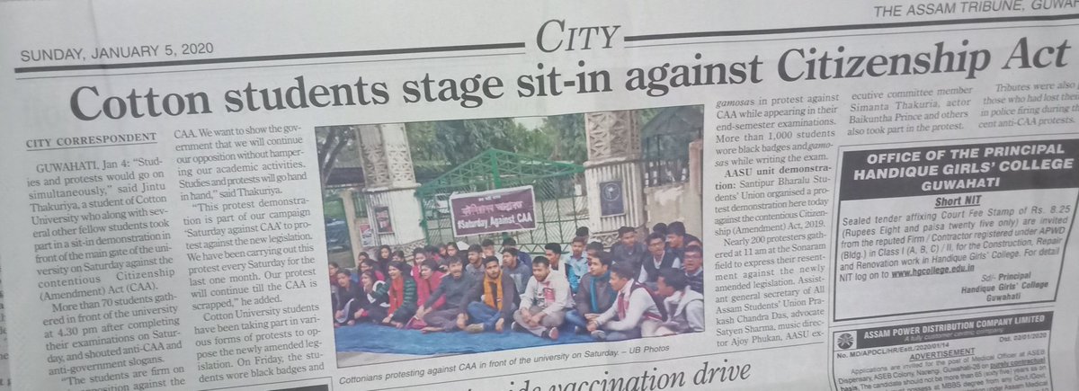 SIANG16's tweet photo. @sarbanandsonwal Kokaideu. Students are out on d streets protesting against #CAA. They shud b in class, no, studying?Listen to their hearts. Listen to their pleas. It is your bounden duty to listen to the people of the state. They are crying out loud. Can you hear them? #saveAxom https://t.co/Hz60LxXeor