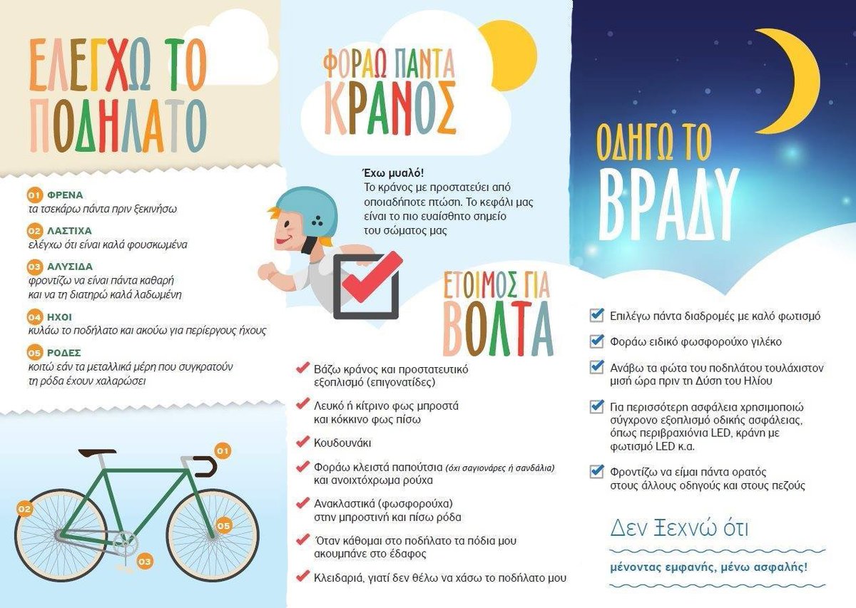 hellenicpolice's tweet image. Τα παιδιά του σήμερα είναι οι οδηγοί και οι γονείς του αύριο.
🚲Εάν μάθουν από μικρή ηλικία να οδηγούν σωστά και προσεκτικά το ποδήλατό τους, ακολουθώντας τους κανόνες κυκλοφοριακής αγωγής, θα εξελιχθούν σε καλύτερους οδηγούς.🚗
#συμβουλές #hellenicpolice