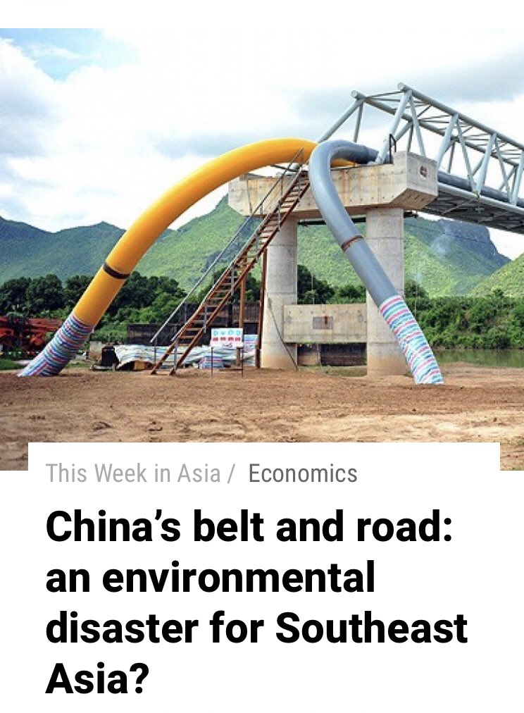 MinerasO's tweet photo. Recent news piece in #SCMP on environmental impact of #BRI projects in Southeast Asia. https://t.co/R6AOR4mLcb https://t.co/XFWSagYRsd