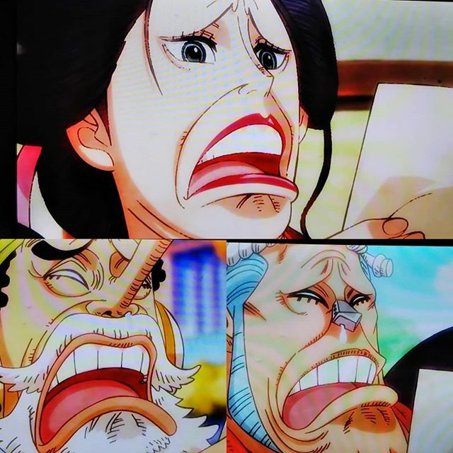Twitter पर こーき いつくるかと思ったら 新年一発目の放送で来たか One Piece ワンピース ロビン 変顔 ウソップ フランキー でもコミックのほうが強烈だったような T Co 8gi0h1ma7v