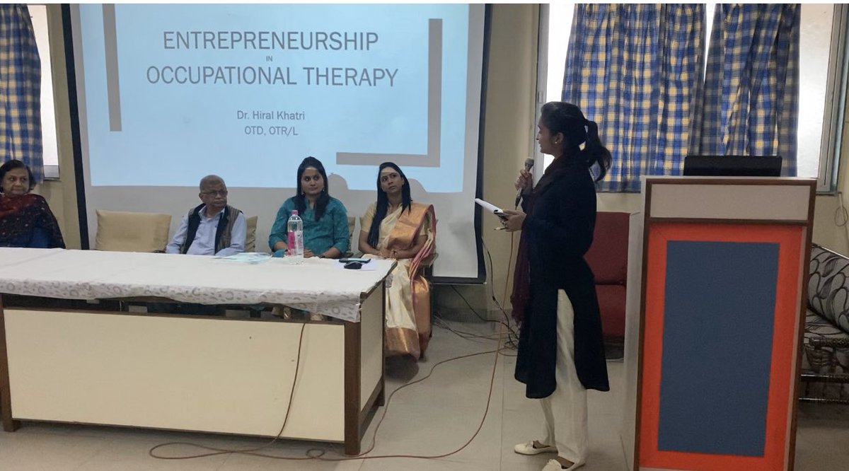 DrHiralKhatri's tweet photo. It was great to be Chief-Guest at the Association of Occupatinal Therapy, Gujarat (India) COTE event in Ahmedabad, India.
My talk was on “Entreprenuership in #OT”. Visiting home country & loving my OT-life.
#aota #otd #ot365 #otbebold #otd #otac #OccupationalTherapists #aota20 https://t.co/Bx7nZo5Uer