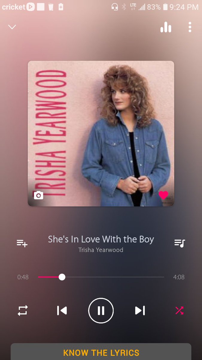 One of my favorites by @trishayearwood!
This one is how I got started on her music.
Been listening to her music since I was 12.
She's In Love With the Boy has always been my favorite song by her.

What's y'alls favorite song by Trisha?

#TrishaYearwood #ShesInLoveWithTheBoy