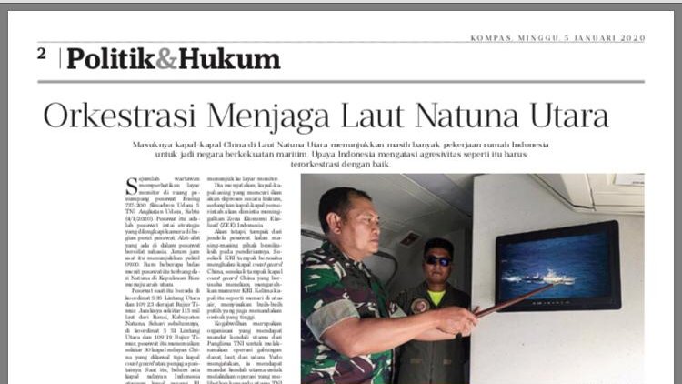 My article on Natuna, from my last trip 3-4 January 2020 with Pangkogabwilhan I. My argument, the use of military power could strategically wrong.