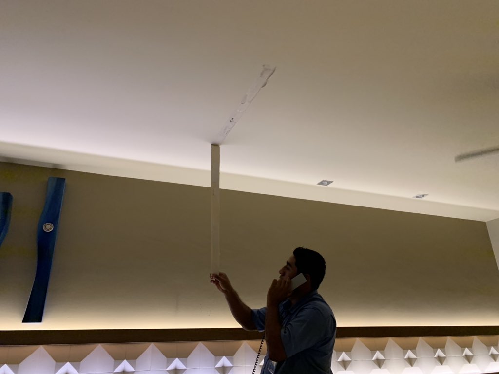 pknaus's tweet photo. @HyattConcierge leaking roof, 4 hours  after calling it in someone finally looks at it only after going to front desk to complain. told to move rooms with a 5yr old at 10:30pm at night.....not cool @hyattziva @hyattzivacancun @hyatt https://t.co/MKlwIhhVnh