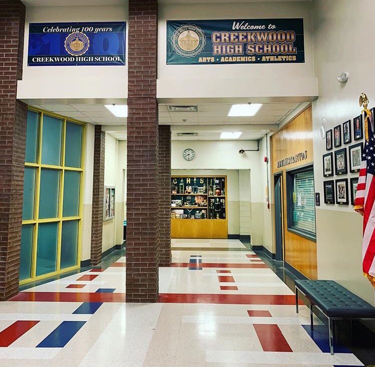 here are some pictures of the set of creekwood high ! it’s unclear whether or not tony hale will be reprising his role as vice principal worth