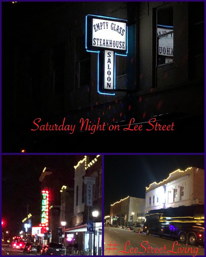 "Saturday Night Life" on Lee Street.  Great night at the Empty Glass Steakhouse &amp; Saloon Greenville Texas #leestreetliving #GreenvilleTX #urbanliving