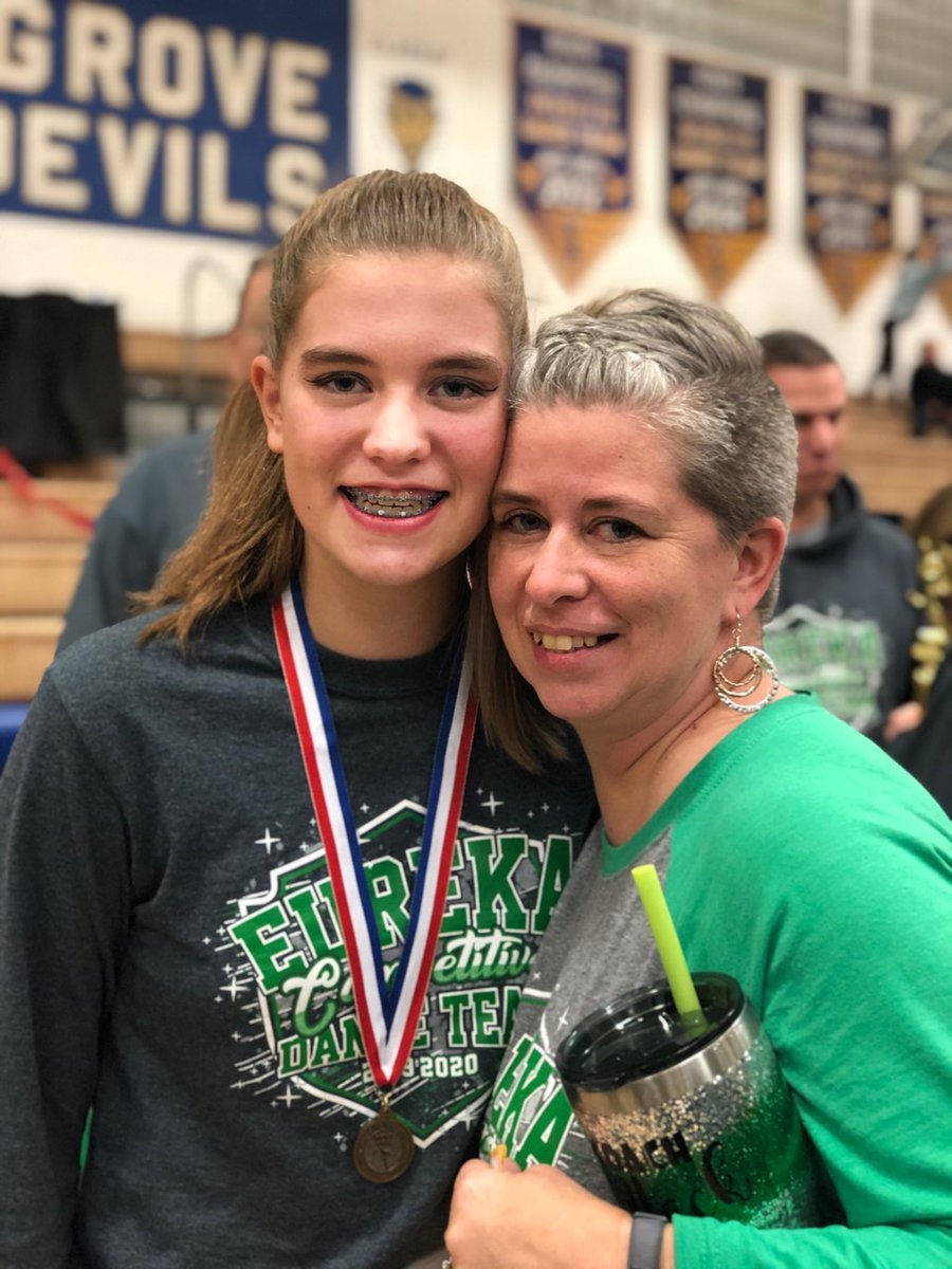 DanceEureka's tweet photo. 2nd in Jazz &amp; Contemporary with IDTA State qualifying scores.
1st in Production, 1.0 from qualification.
1st place Soloist: Alyson Beatenhead with qualification score. 
3rd &amp; 5th in IHSA. 
Madisyn Hack was selected as a Rising Star.
Bringing home 6 trophies! @EHSHornets https://t.co/qda1EvPBDM