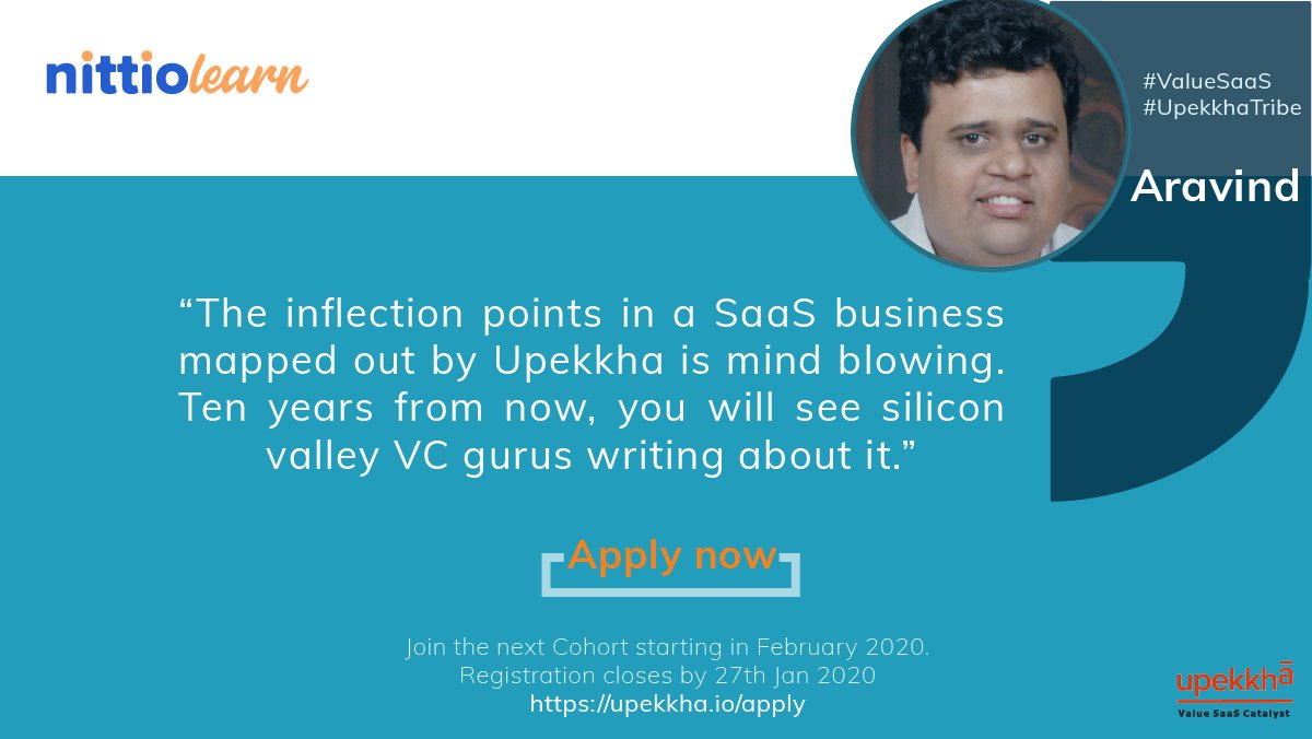 "Join us at the #UpekkhaTribe. Applications for the next cohort are open now. Apply now at buff.ly/2rUsF1s
Batch Starts on Feb 24th, 2020. Registration closes by 27th Jan 2020."