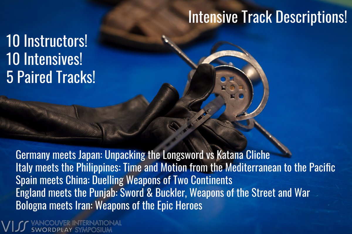 VanSwordplay's tweet image. The intensive track descriptions are up! Check out the event schedule on our website for more detailed descriptions. 

vancouverswordplay.com

Early Bird Registration will be ending on January 12th 2020! 
 
#VISS2020 #HEMA #VancouverSwordplay #VISS