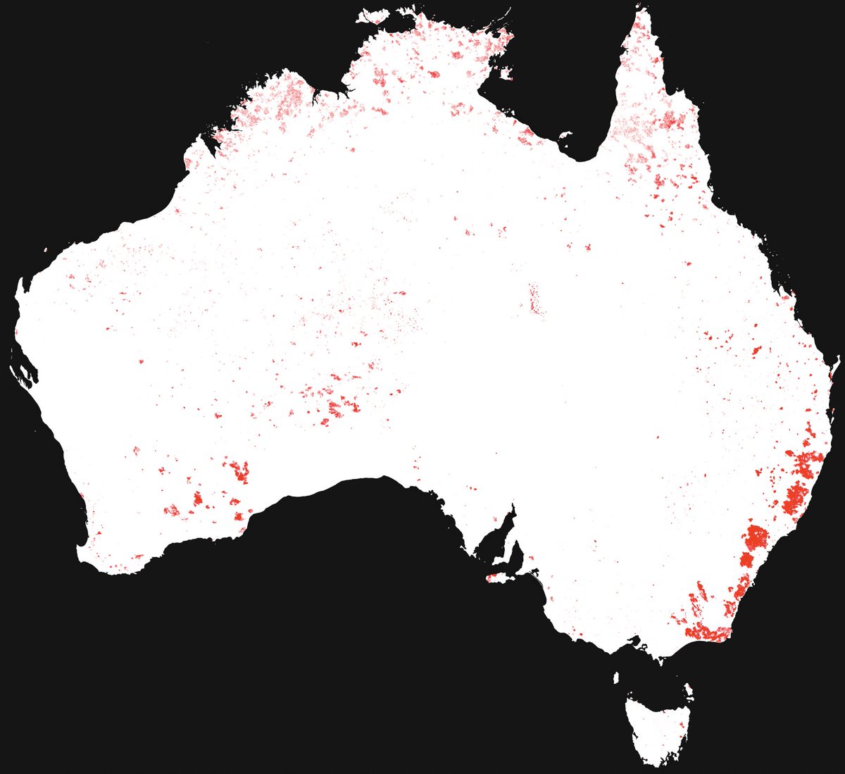 Tim Wallace On Twitter Australia Is A Big Country With Vast Areas Of Remote Wildland Sure But These Fires Aren T Happening In The Middle Of Nowhere Here Are Images Showing The Population