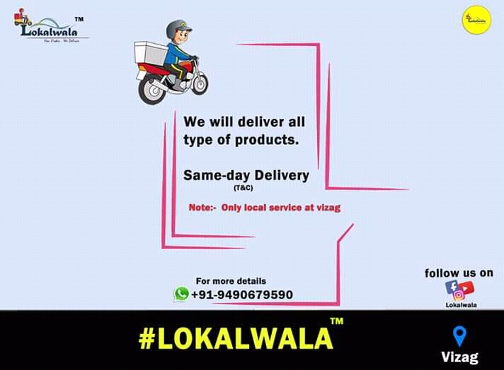 Lokalwala3's tweet image. Dear customers ,
Don't worry ,we are here to assist you ,  for any type of orders in vizag city Call/whatsapp us +91-9490679590
#yummy #startups #intracity #delivery #Vizag #India #employment