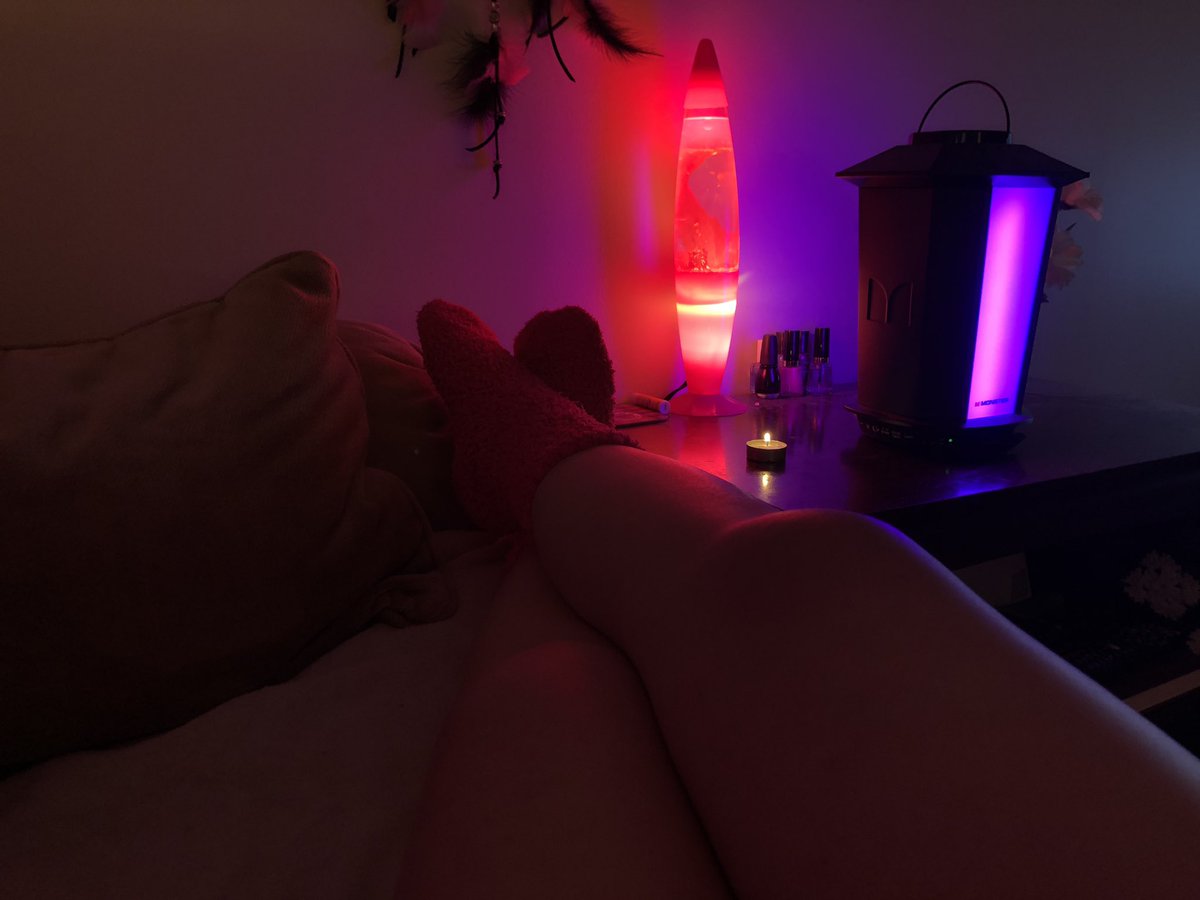 My cozy Saturday night corner, grooving with Queen, my badass Monster speaker and lava lamp. Naked of course, but with warm fuzzy socks because I hate cold feet. 