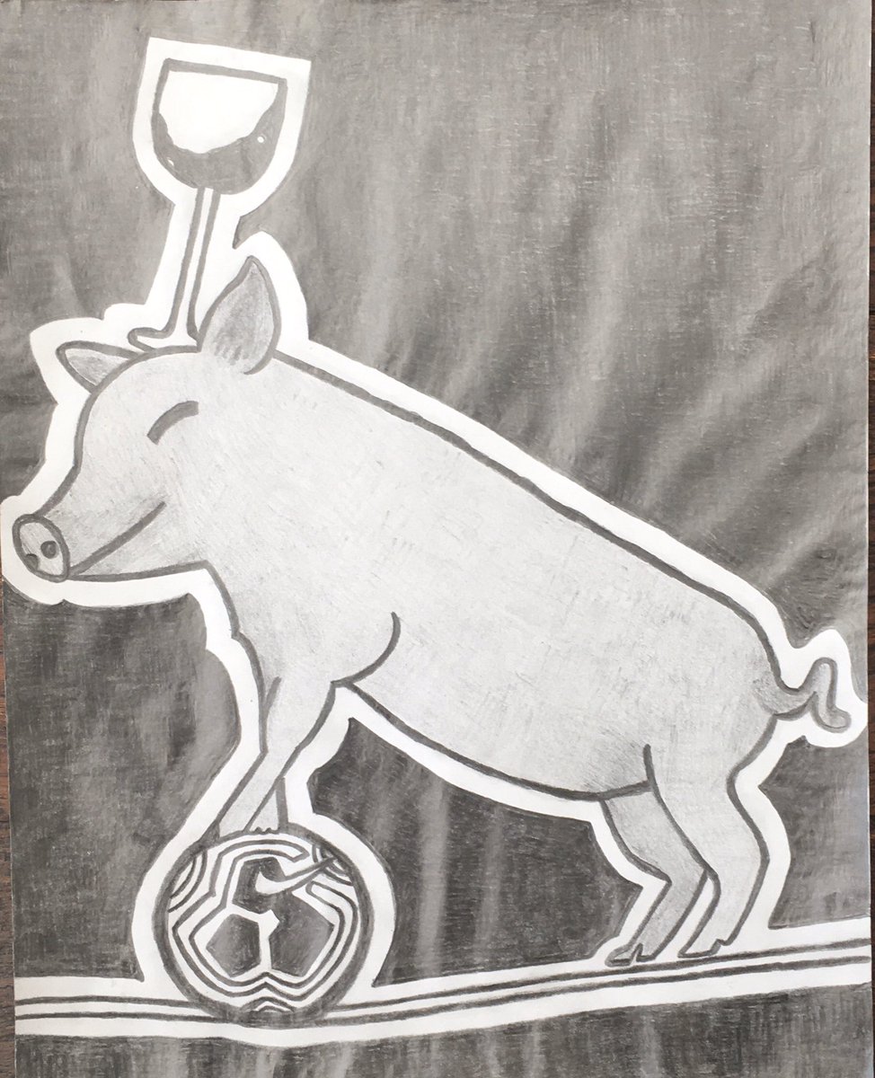 jac_returnOTmac's tweet photo. This is a drawing for my boyfriend Piggy... he loves his wine and football... #pig #pigs #soccer #football #draw #drawing #drawthisinyourstyle #drawings #drawingoftheday #Pencildrawing #pencilart #art #ArtistOnTwitter #Artist #artistsontwitter #sketch #Sketching #freehand https://t.co/dkdfjOHhW9