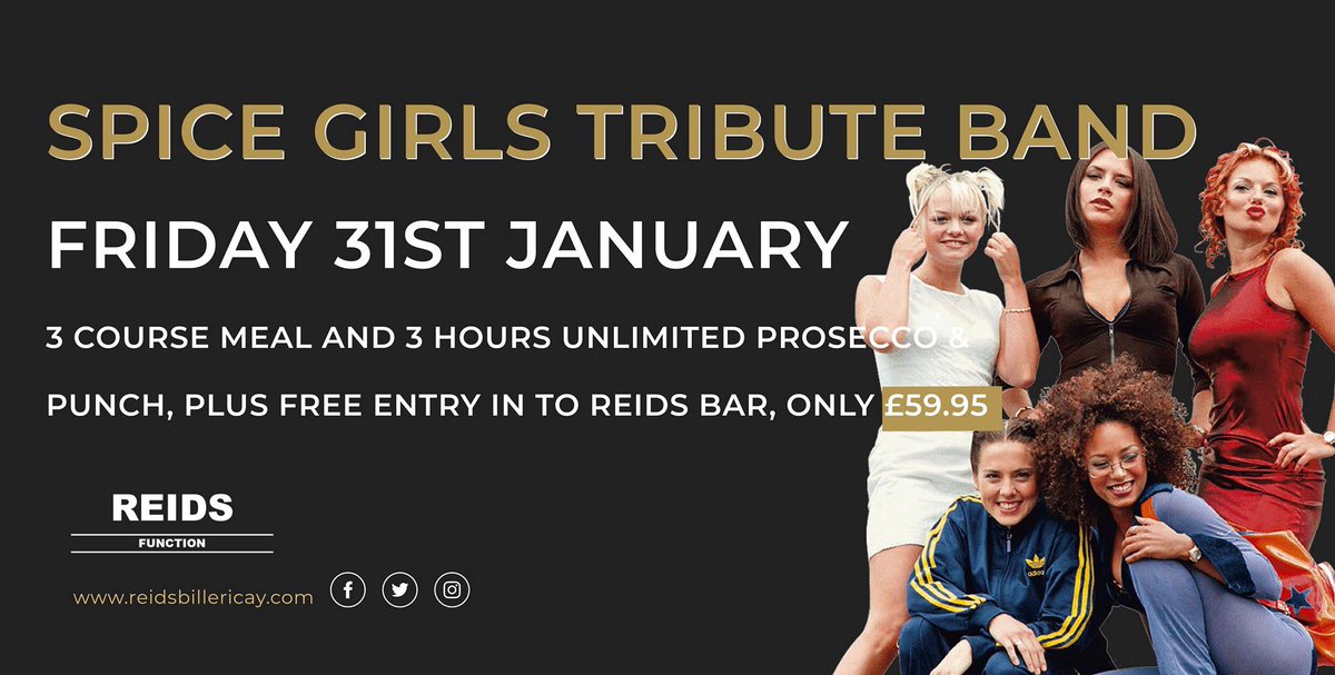 Do we have any Spice Girls fans? 

Tag your friends and book now for our fantastic Spice Girls Tribute Band. 

01277 632378