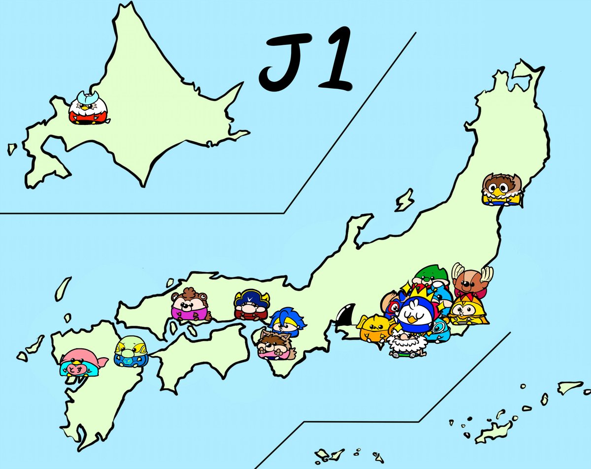 Jリーグマスコット日本地図 Jleague 話題の画像がわかるサイト