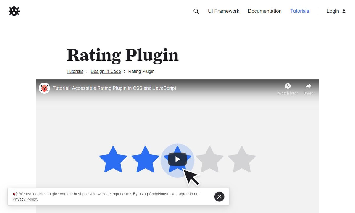 codecidedotnet's tweet image. Video: Create an Accessible Rating Plugin in CSS and JavaScript
#component #usetabkey #keyboardaccessibility #spacebar #particularfocus #remotework
via codyhouse.co
☛ amp.gs/Dfne