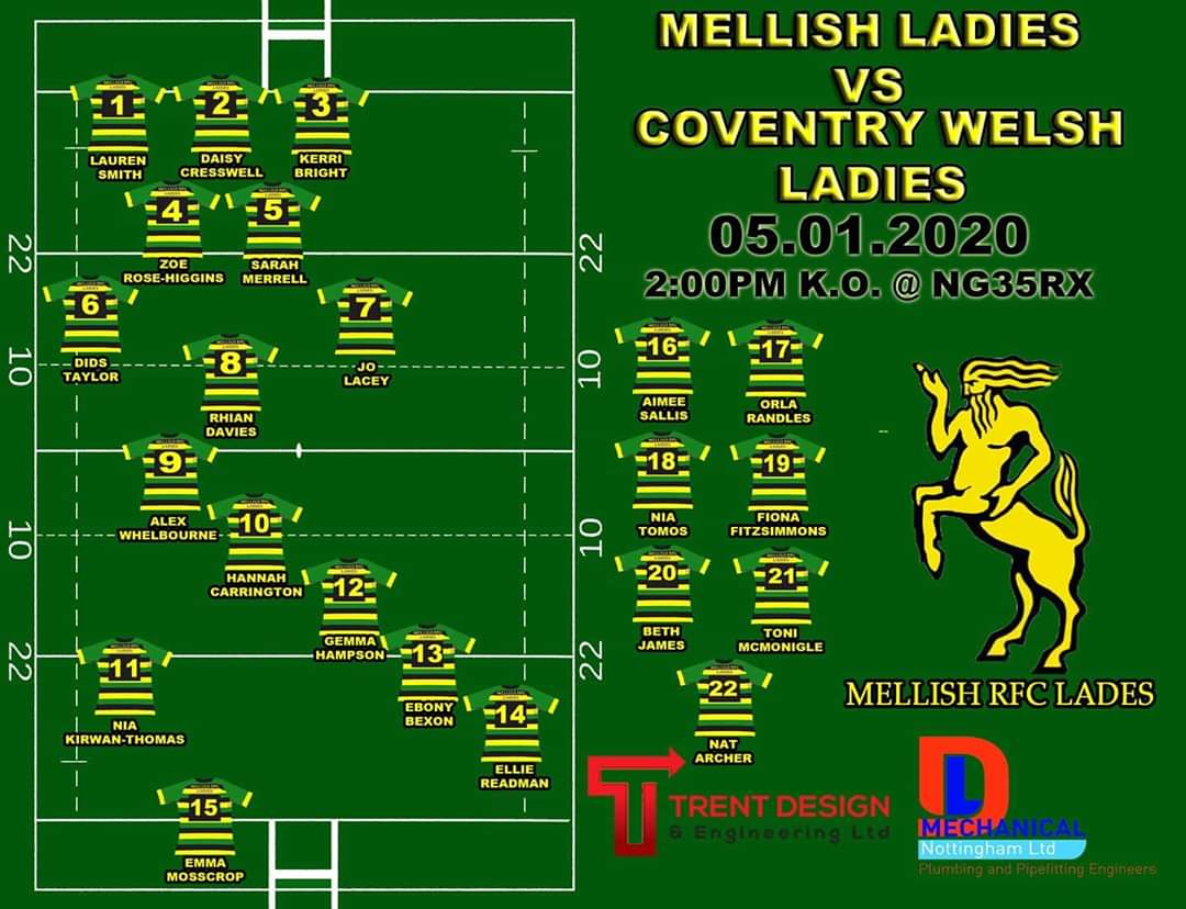 Today sees our Ladies in the 1st match of the new year against <a href="/coventrywelsh/">Coventry Welsh RFC</a> Ladies. The weather is due to be nice ⛅ and it's a home match so we'd love to see you up the club supporting #weloveyoumellish #thisgirlcan #rugby #mellishrfc #ladiesrugby #womensrugby  #leaguegame
