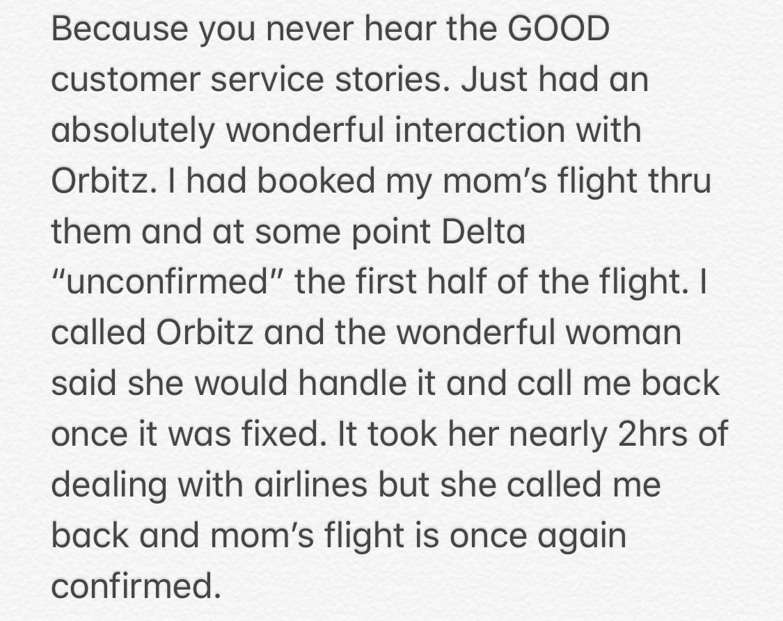 Thank you <a href="/Orbitz/">Orbitz</a> <a href="/OrbitzCareTeam/">Orbitz Customer Care</a> #GoodCustomerService #DoingItRight