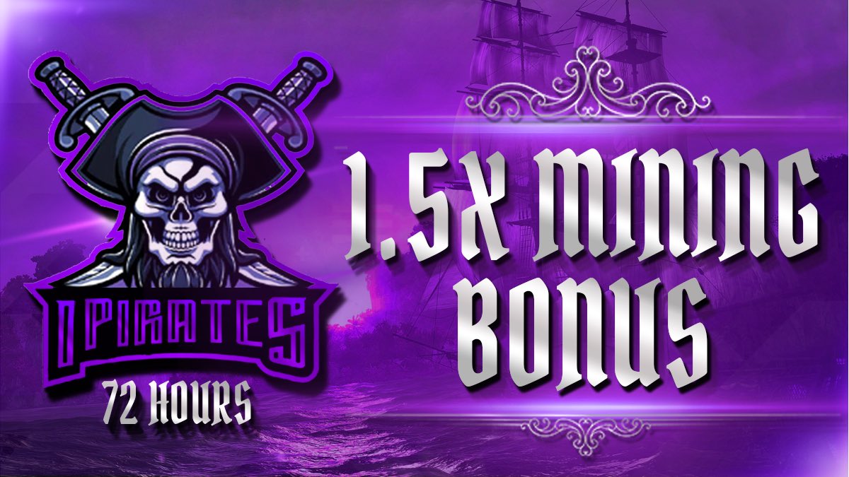 Pirates!  To kick off 2020 we have a special 72 Hour Mining Bonus for all of you!  This starts now and ends just after the Leaderboard competition on Tuesday 12/7! #IOST #TRX #ETH #EOS #WAX <a href="/DappRadar/">DappRadar</a> <a href="/dapp_review/">DappReview</a> <a href="/DappStats/">DappStats</a>