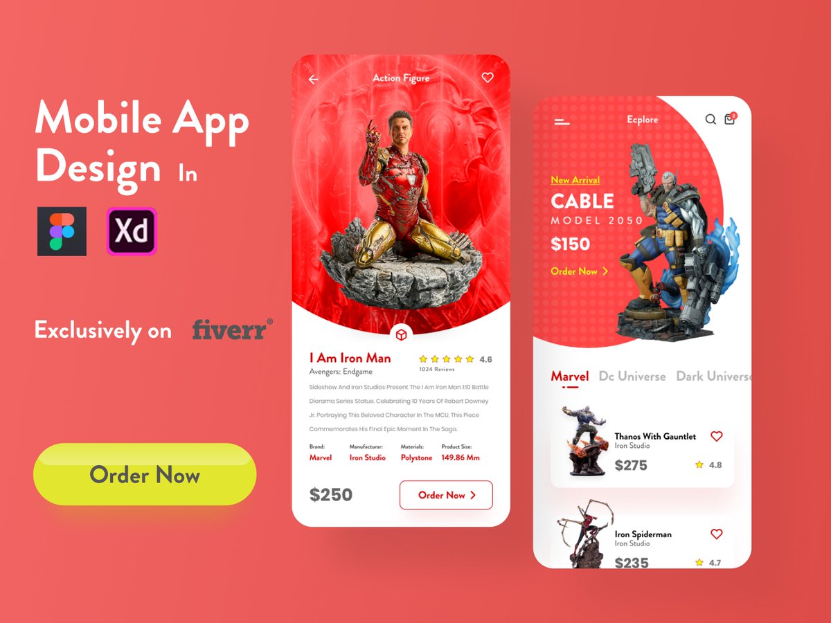 DeviserMamun's tweet photo. Check it out! I will design modern minimalist mobile app in xd or figma for $10 on #Fiverr https://t.co/FXlgFQCAWS https://t.co/d29RJRh22N