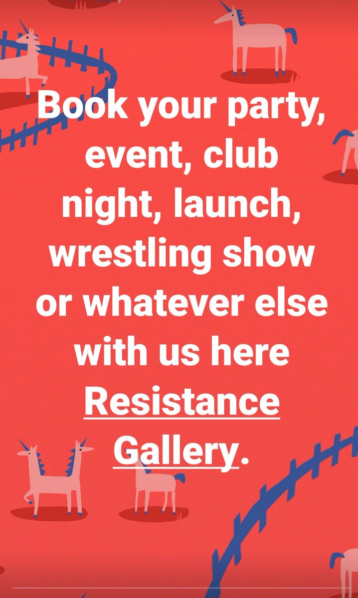 Hire us out for your special event #resgal #venue #bar #arts #party #club #performance #friends #ResistanceGallery #VenueForHire #LondonVenue #LondonParty #PartyTime #Filming #wrestling #Hire