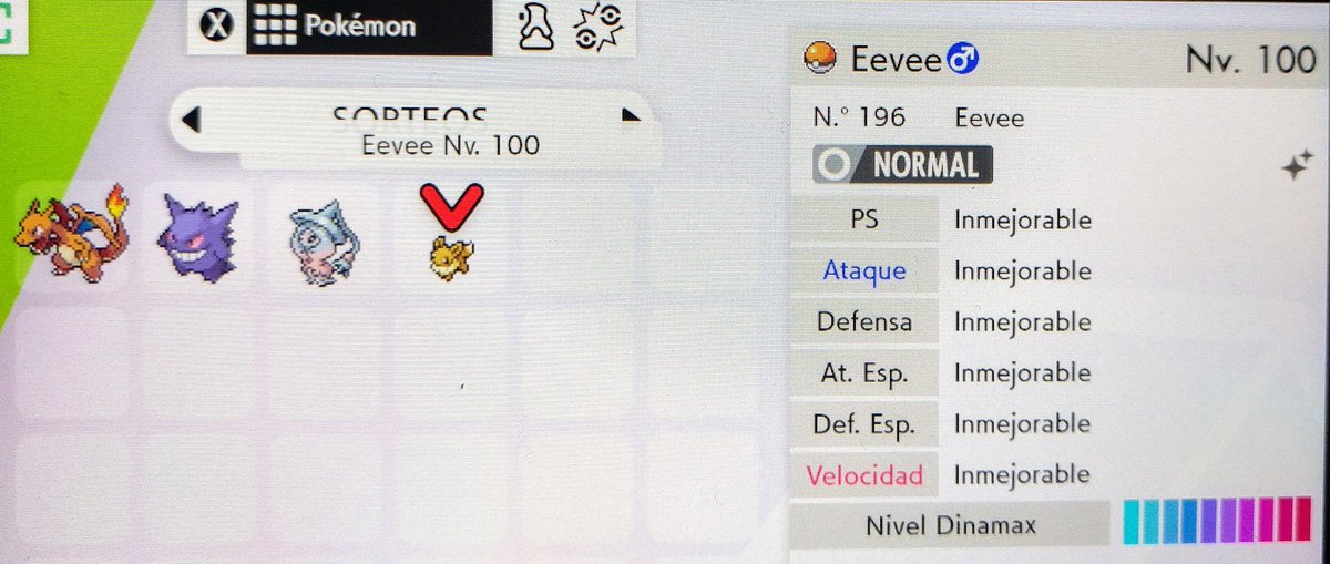 nazagutierrezm's tweet photo. Suerte es ganar el sorteo de Instagram de @Guslok94 y encima llevarse un Eevee shiny para poder evolucionarlo a Sylveon 😍 #AgradecidaEsPoco https://t.co/N4AjFU825y
