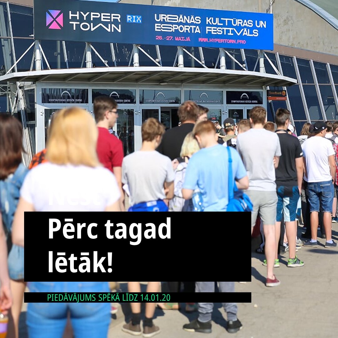 Nestāvi rindā, pērc tagad!‼️ Turklāt, šobrīd biļetes cena tikai sākot no 16 eiro.🤭
HyperTown būs lielisks piedzīvojums gan tev, gan ģimenei, tāpēc nākat visi kopā! 👩‍👩‍👧‍👦
Meklē biļetes šeit 👉hypertown.pro/lv#tickets