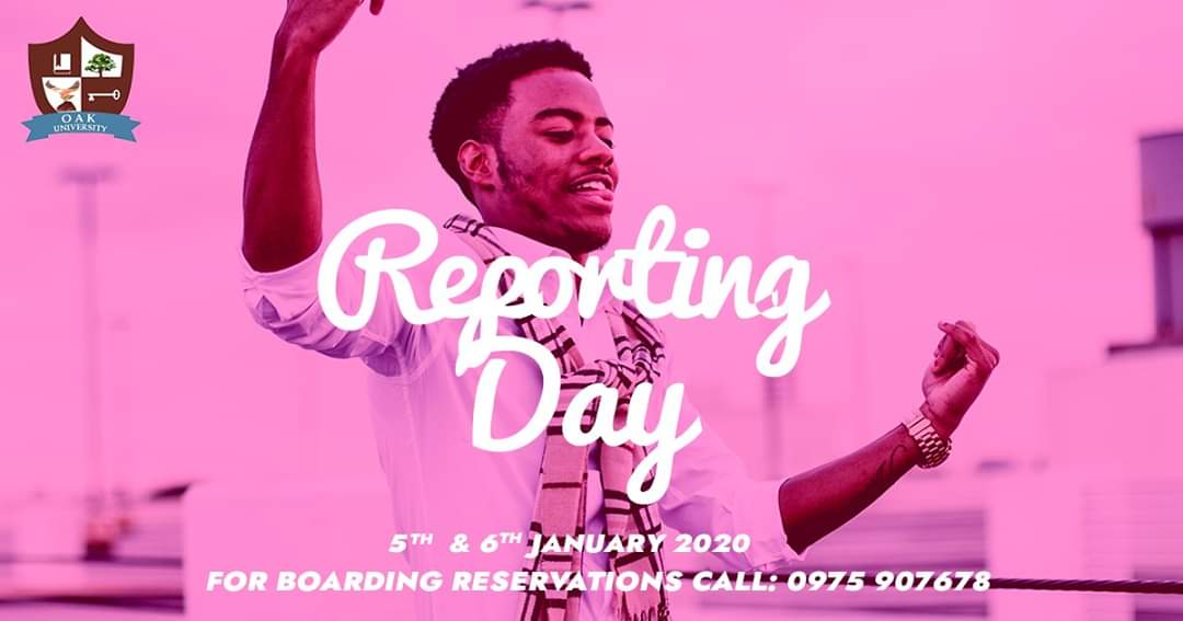 OakUniversity's tweet photo. The expression you make when you know that reporting day starts today: 5th &amp; 6th January.

All January 2020 intake students kindly note that Makishi Campus is the reporting place.

Call 0975 907678 or 0977215770 for directions and pick ups from intercity to the Campus. https://t.co/1LJJBXZJ1G