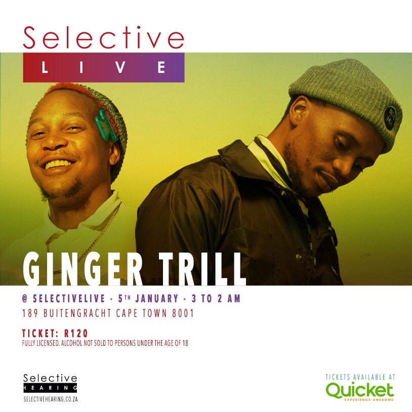 DIZZY_MONKS's tweet photo. @ginger_trill & @TopGogg LIVE TODAY @SelectiveCity in Cape Town ๐ท๐น๐ธ๐ฅ๐๐ซ Listen to #PIF & #TOTHAM with a 5 piece band ๐๐พ๐ฅ https://t.co/eGqavDuA2y