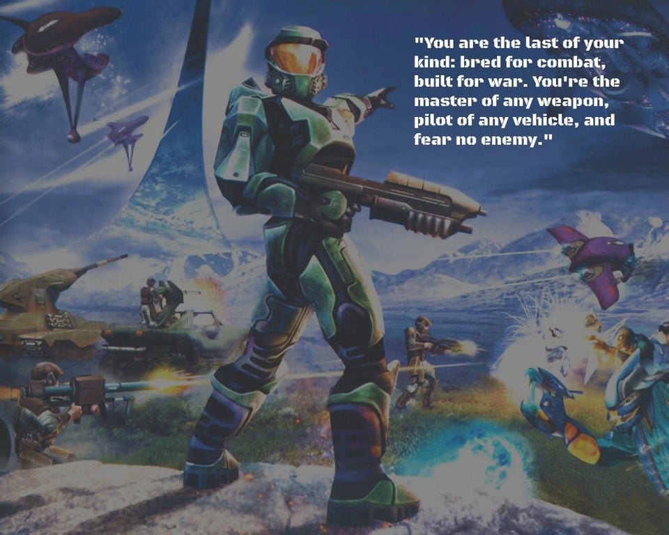 HaloCodex's tweet photo. What was written on the back of the original Halo CE is what got me into the games. #Halo #Xbox https://t.co/XALh41cbgX