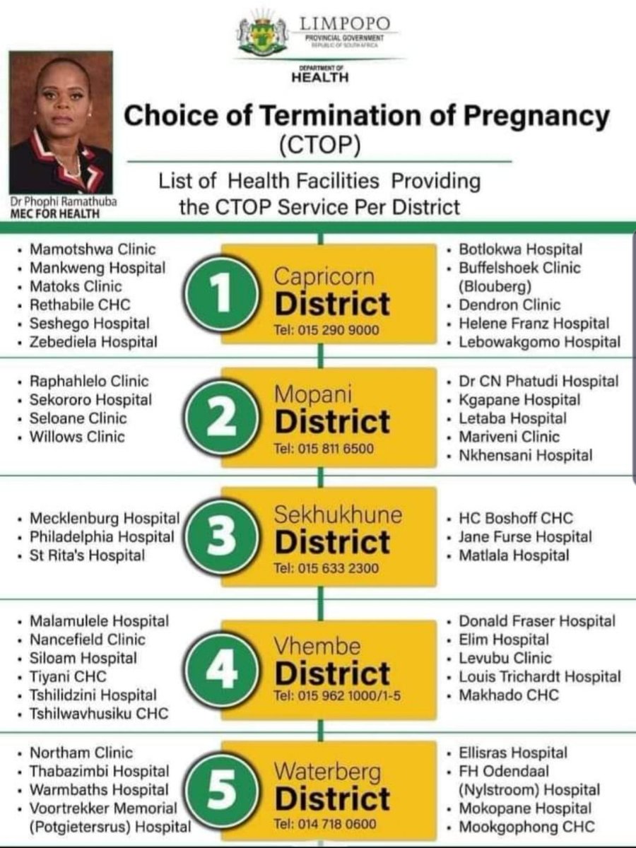 Abortions clinic in Limpopo  @HealthLimpopo #AbortionIsAWomansRight  #SafeAbortion  #MyBodyMyChoice