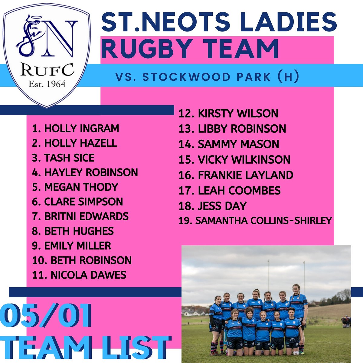 Come and support us today at St.Neots Rugby Club! 2:15pm KO against <a href="/StockwoodPark/">Stockwood Park RFC</a>